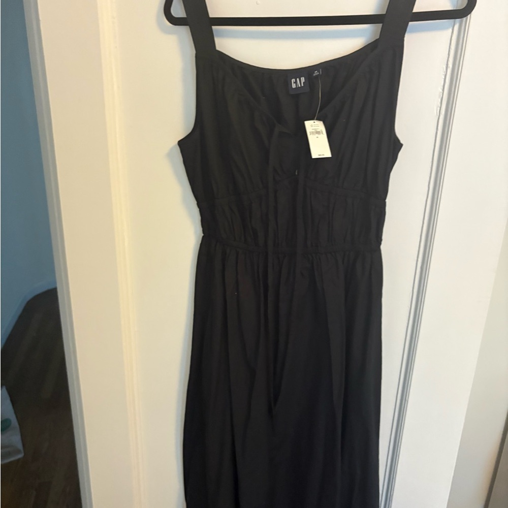 GAP Women's Cotton Black Midi Dress NWT